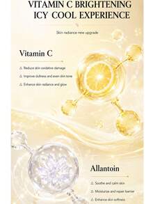 1pc 50G Vitamin C/Salicylic Acid/Niacinamide Facial Smoothing Cream, Cooling Oil Control, Improves Skin Roughness, Radiance, Brightens Skin Tone, Soothes And Repairs Skin Barrier - Smoothie - View 5