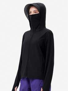 CAMEL CROWN Pakaian Rajut Pelindung Matahari untuk Wanita: Nyaman, Bergaya, Bernapas, dan Cocok untuk Musim Semi dan Musim Panas. - Hantu Hitam - View 2