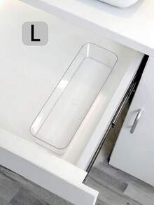 25pcs Tray Set, Clear Storage Box Set For Vanity Drawer, 4 Sizes Trays, Multi-Purpose, Suitable For Storing Cosmetics, Pens, Small Items, Perfect For Bathroom, Vanity, Office Drawer - Clear - View 5