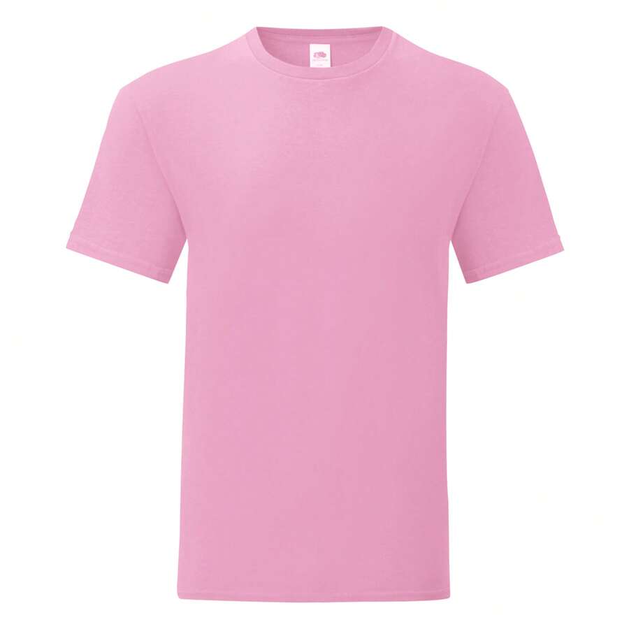 Fruit Of The Loom Mens Iconic T-Shirt - Powder Rose - View 1