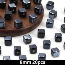 20pcs Cube Ceramic Porcelain Beads For DIY Jewelry Making Decorative Craft Square Beads For Necklaces Bracelets And Accessories Craft - 20pcs - View 33