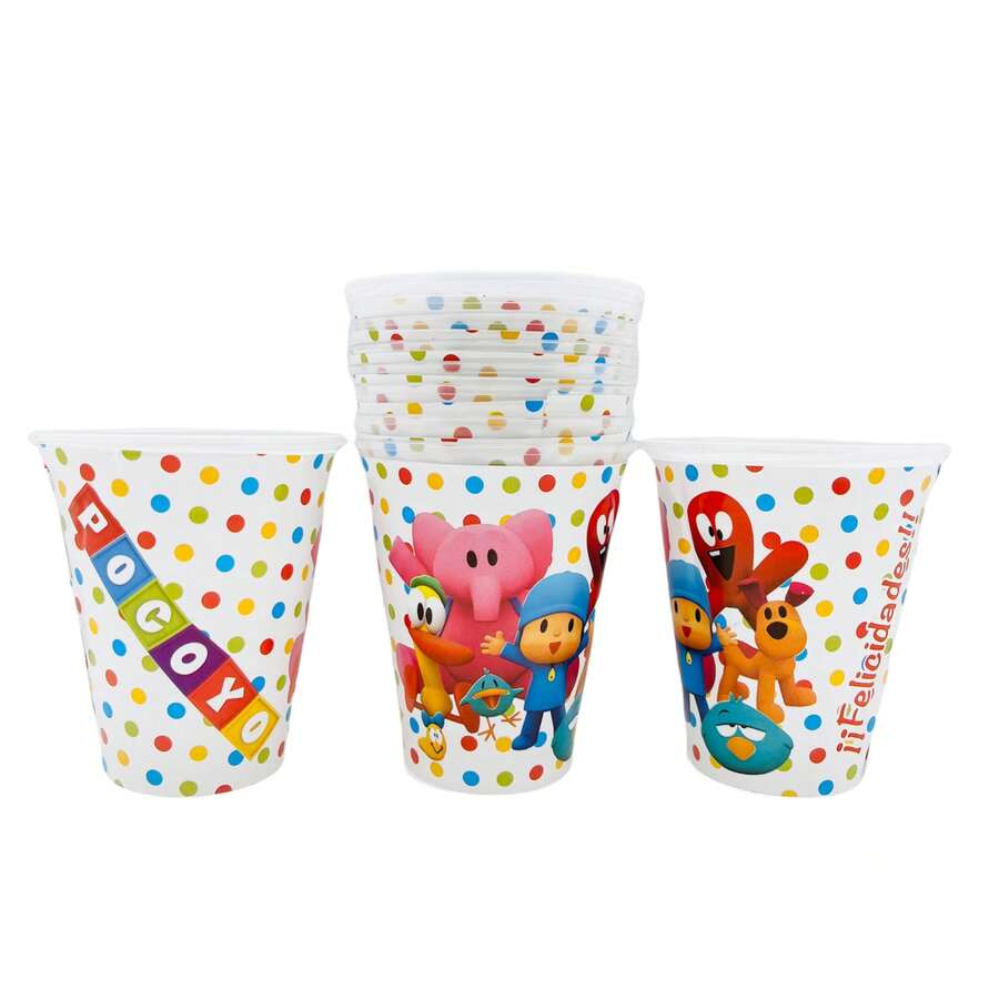 20 Vasos De Personajes Divertidos para Fiesta Aguinaldos Carton Cajitas Colores Cajita Adorno Regalo Bolo Volo Pascua Posada Recuerdo Decoracion Bodas Cumpleaños - Pocoyo bebe - Ver 1