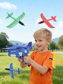 Foam Airplane Toy Set, Interactive Game For Boys Girls, Party, Camping, Outdoor Indoor, Children Gift - Various - View 2