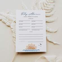 10/30 Pcs OCEANSIDE Surf Themed Baby Shower Predictions And Advice Cards, Tropical Beach Baby Shower Game, Gender Reveal Predictions And Advice - Multicolor - View 2