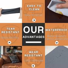 1pc Faux Leather Repair Patch - Self-Adhesive Faux Leather Fabric Patch, Suitable For Sofas And Chairs, Can Quickly Repair Holes And Cracks, Brown, Easy To Apply, Suitable For Car Seat Repair, Furniture Repair, Fashion Design, Easy To Apply Tape - Multicolor - View 9