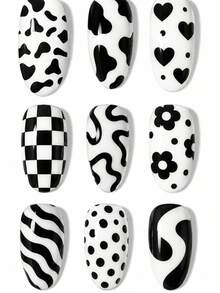 Conjunto de 4/2 Cores de Canetas para Arte de Unhas, Marcadores de Esmalte para Arte de Unhas 3D, Pincel de Linha para Desenho e Pintura para Arte de Unhas DIY, Ferramentas de Beleza e Manicure - Multicolorido - Visão 4