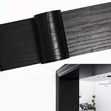 Self-Adhesive Waterproof Wood Grain Sticker, Vinyl Door Frame Edge Trim, Suitable For Wooden Doors, Glass Doors And Sliding Doors, Furniture Refurbishment Decoration, Home Improvement Natural Appearance Self-Adhesive Design, Door Hinge Protection - A - View 3