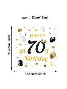 20張/組 30-80歲生日慶祝面紙，年齡派對一次性面紙，派對面紙 - 查看 16