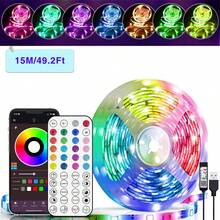 HBOWMDJIA 3ft-100ft LED Lights For Bedroom, Remote, APP Control, RGB Music Sync Color Changing LED Strip Lights For Home Decor Room Decor - Multicolor - View 13
