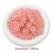 10 Buah Manik-Manik Akrilik Transparan Motif Buah Buram Bentuk Persegi/Bulat, Cocok untuk Dekorasi Rumah, Pembuatan Perhiasan DIY, dan Kerajinan Tangan Kreatif Lainnya - MultiWarna - View 22