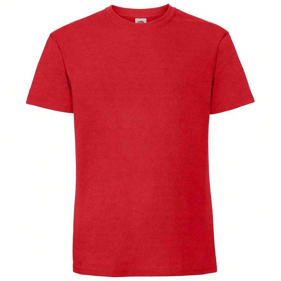 Fruit Of The Loom Mens Ringspun Premium T-Shirt - Red - View 1
