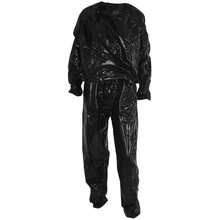 Heavy Duty Fitness Weight Loss Sweat Sauna Suit Exercise Gym Anti-Rip Black 4XL - A - View 1