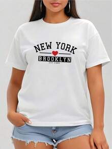 Camiseta con estampado de letra - Blanco - Ver 7