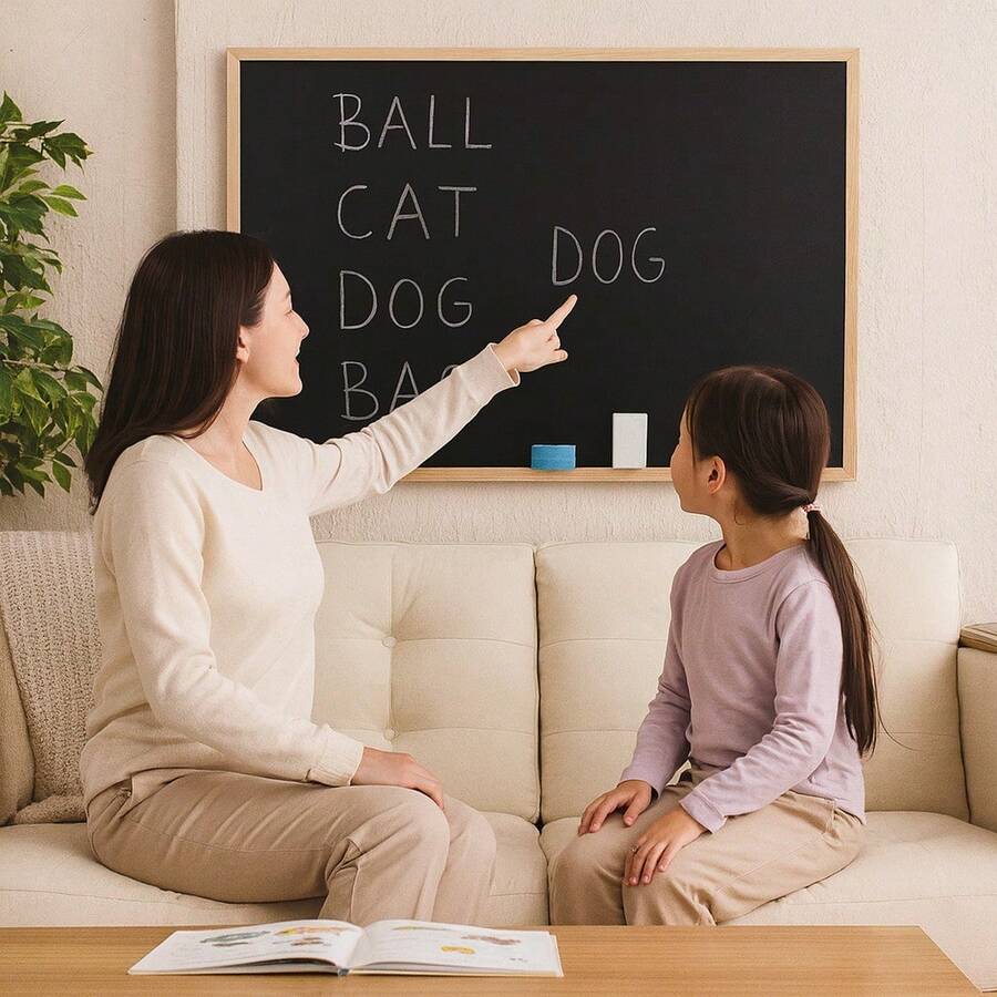 90x60cm Black Wooden Blackboard With Chalk + Eraser, Educational Learning Board For Kids & Adults - 12cm - View 1