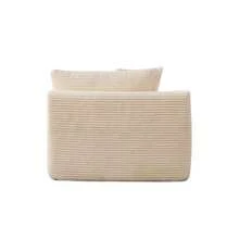 Modular Compression Sofa In Chenille Fabric, Filled With 30D High-Resilience Foam. Easy To Move And Featuring A Non-Slip Base, It Is Ideal For Living Rooms And Other Spaces. Ivory Color. - 杏色 - 查看 8