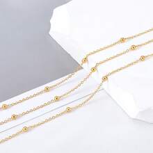 2m Fashion Stainless Steel O-Chain Round Circle Chain Lip Chain Cross Bead Chain For DIY Handmade Necklace Bracelet Jewelry Accessories - Chain - View 8