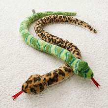1 pieza Muñeco de serpiente de felpa suave y divertido, muñeco de pitón de felpa realista, suave y flexible, múltiples formas de jugar, envolver, broma y muñeco de serpiente divertido, muñeco de interacción padre-hijo, muñeco de felpa educativo y de educación temprana, accesorio para actuaciones en el escenario, regalo de cumpleaños para niños, regalo de Navidad y Halloween - Multicolor - Ver 6