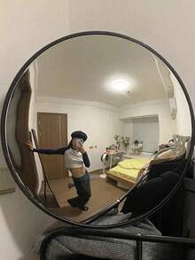 Round Convex Wall Mirror Suitable For Photography - Multicolor - View 5