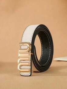 Women's Palm Print Leather Belt, Fashionable Minimalist Versatile Jeans Waist Belt, Korean Style - Multicolor - View 10