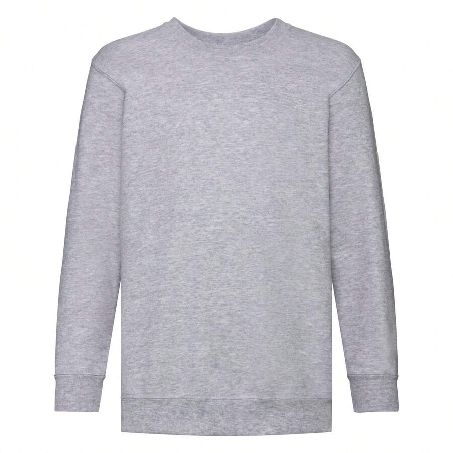 Fruit Of The Loom Childrens Unisex Set In Sleeve Sweatshirt (Pack Of 2) - Heather Grey - View 1