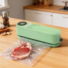Compact USB Rechargeable Portable Automatic Vacuum Sealer, 1200mAh Battery With One-Touch Seal & Vacuum Buttons, Small Vacuum Packaging Machine For Snacks, Meat, Fruit, Vegetable Food Preservation - Essential Kitchen And Outdoor Picnic Tool - Multicolor - View 2
