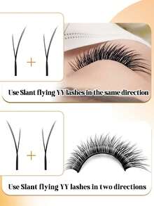 CoMango 12Rows C/D Fox YY Eyelash Extension Three Layers Y Shaped 0.07MM Premade False Lashes Left And Right YY Fox Eyelashes Elongated Your Eyes - View 6