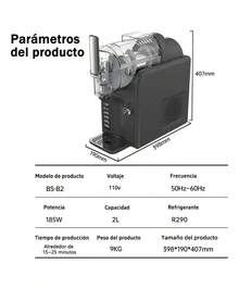 Máquina Profesional Para Preparar Slush Y Batidos Congelados - Gris - Ver 2
