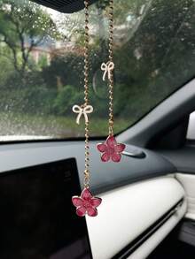 Flower Car Pendant, Creative Car Hanging Decor, Rearview Mirror Accessory, Car Interior Decoration - A - View 13