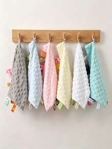 Customized Embroidered Name Handkerchief And Small Blanket, Featuring Colorful Label Design, Soft And Skin-Friendly, Perfect As A Gift - Multicolor - View 7