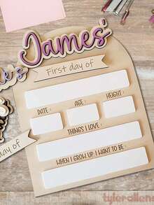 Personalized Name First Day And Last Day Of School Sign, Customized Wooden Back To School Milestone Board, Preschool Kindergarten Photo Prop, Student Keepsake Gift, Personalized Name, Customized Name, School Sign, Milestone Board, First Day Of School - C-school Opening Record Wooden Plaque - View 2