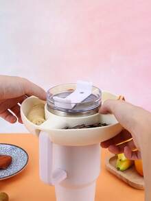 Bol à collation pour tasse, Matériau, Bol à collation 40 Oz (Environ 1134.0g) avec poignée, Accessoires pour tasse. (Blanc et rose, bleu, violet), Bol à collation pour tasse, Réutilisable, Convient pour Quenche H2.0 40 Oz (Environ 1134.0g) Gobelet avec poignée, Plateau à collation avec 4 compartiments, Convient pour tasse (Bleu), Bol à collation pour tasse, Plateau à collation anti-basculement, Compatible avec tasse Quenche 1.0 / 2.0 40 Oz (Environ 1134.0g) avec poignée - Multicolore - Voir 5