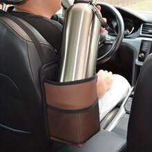 1 Stück Auto-Sitz-Seiten-Becherhalter-Aufbewahrungstasche mit Abdeckung, Organizer für Fahrzeuginnenraum, Auto-Zubehör-Organisationsbedarf, Spaltfüller-Caddy-Tasche - Verschiedenfarbig - Übersicht 5