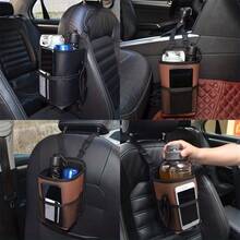 1 Stück Auto-Sitz-Seiten-Becherhalter-Aufbewahrungstasche mit Abdeckung, Organizer für Fahrzeuginnenraum, Auto-Zubehör-Organisationsbedarf, Spaltfüller-Caddy-Tasche - Verschiedenfarbig - Übersicht 8