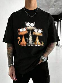 Men T-Shirts - 黑色 - 查看 2