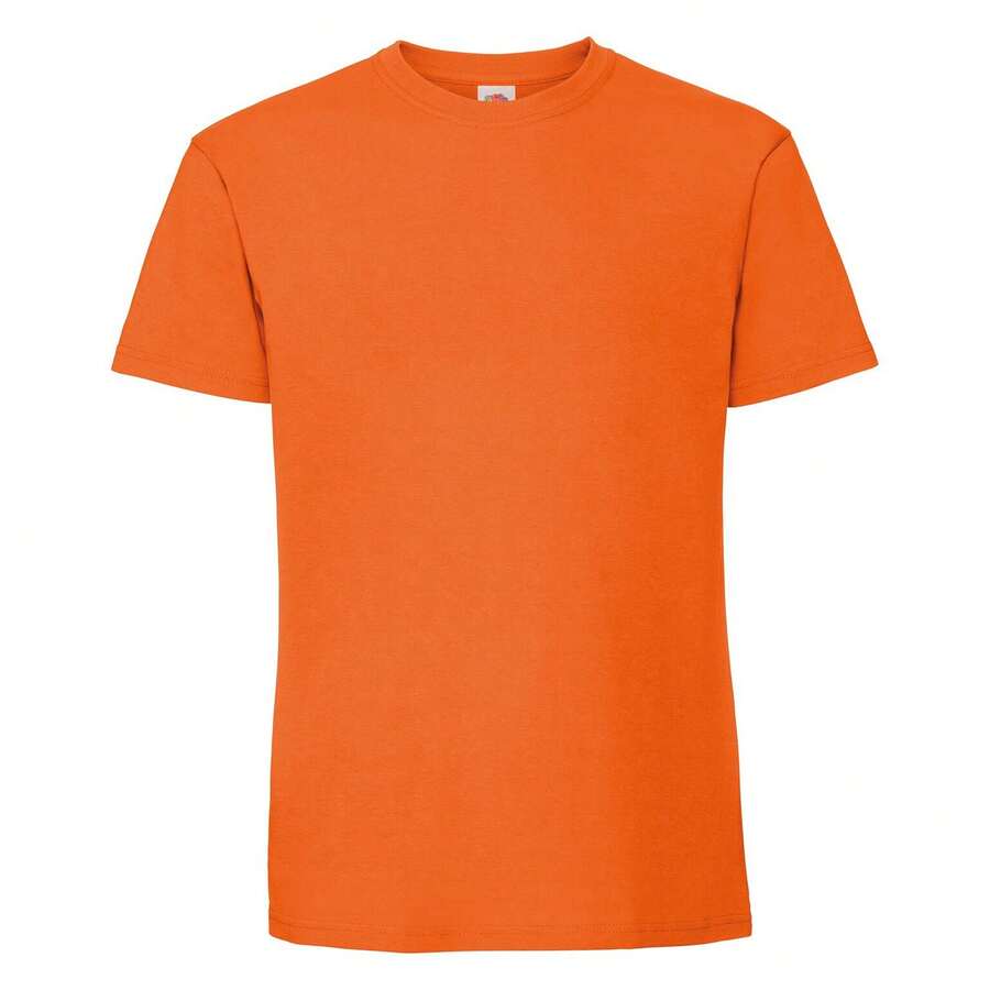 Fruit Of The Loom Mens Ringspun Premium T-Shirt - Orange - View 1