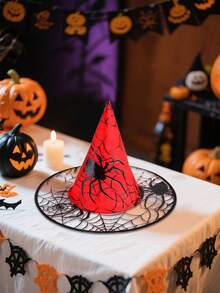 4/2/1pc-Halloween Witches Hat, Halloween Witch Hat For Women Wizard Hat Witch Costume Accessories For Masquerade Halloween Party Decorations - Red Witch Hat - View 5