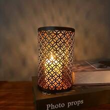 Set Of 3 Nordic Style Hollow Iron Candle Holders, Vintage Hollow Iron Candle Tubes, Decorative Atmosphere Home & Office Ornament Set, 3 PiecesCandle Holder Craft Decor For Living Room And Bedroom - LKZT-1A (Hollow 3-piece Set) - View 6