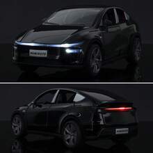 Modelo de Vehículo de Nueva Energía 1/32 - Body de Aleación - Modelo de Coche Realista - 6 Puertas Abribles - Espejos Retrovisores Plegables, Adecuado para Colección de Entusiastas de Autos, Colección de Decoración de Escritorio de Oficina - Multicolor - Ver 3