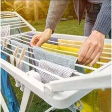 Telescopic Clothes Drying Racks - White - View 7