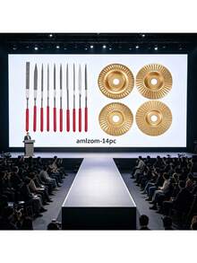 14pcs Angle Grinder Accessories Wood Carving Discs, 2.95 Inch Diameter, Grinding Machine Wood Grinding Wheel Shaping Disc, Wood Polishing Carving Tool, Woodworking Angle Grinder Accessories - Multicolor - View 1