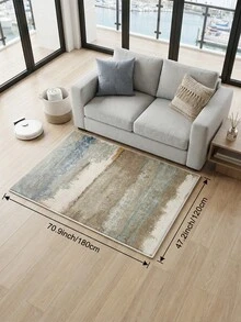 1 pezzo Tappeto moderno astratto blu e grigio con motivo rovinato, adatto per soggiorno, camera da letto, sala da pranzo, ufficio, decorazione della casa e zerbino, applicabile per molteplici occasioni come festival musicali, luoghi per matrimoni e uso domestico quotidiano - Cachi - Visualizzare 12