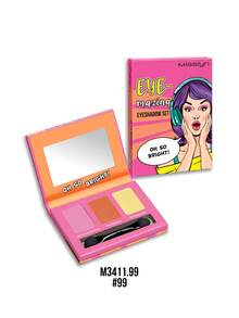 MISSLYN 1件裝 EYE-Mazing 三色眼影盤，附鏡子與刷具，霧面亮片細閃柔滑質地，適合敏感肌，高顯色冬季 Y2K 時尚風格，生日、情人節、新年派對禮物 - 99 OH SO BRIGHT! - 查看 9