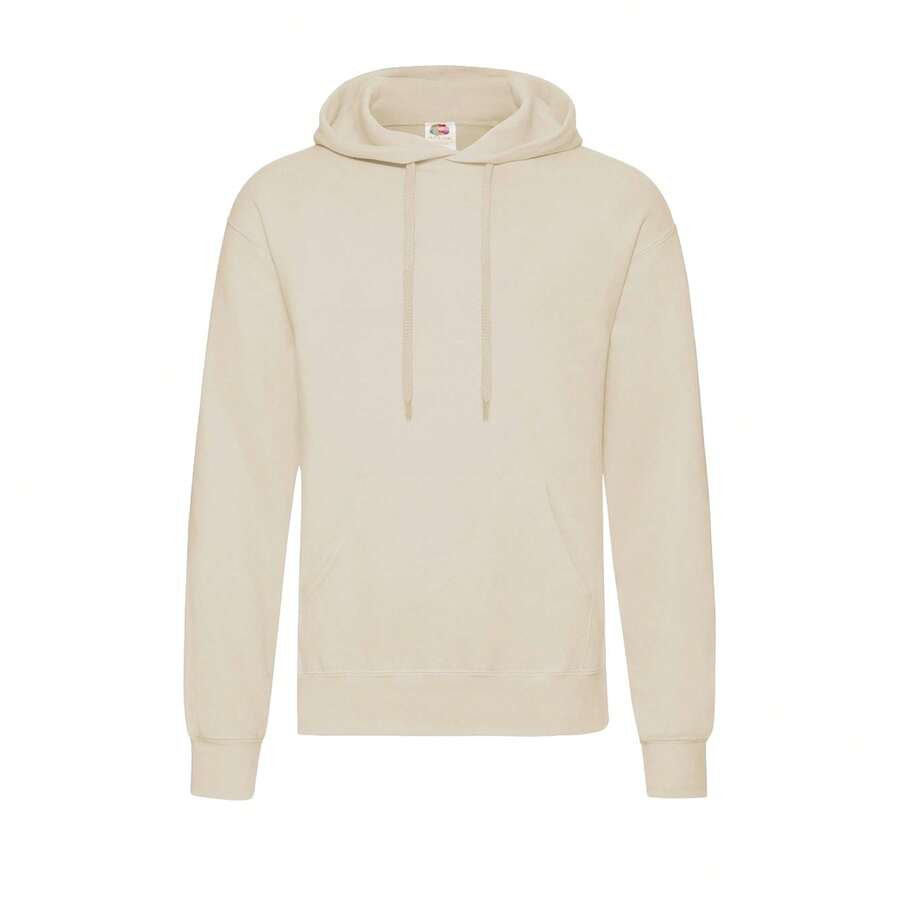 Fruit Of The Loom Unisex Adults Classic Hooded Sweatshirt - Natural - View 1
