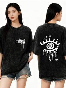 Camiseta 2025 Album 111XPANTIA Fuerza Regida, Estilo Grunge Hip Hop, Unisex, Streetwear, Casual, Manga Corta, para Hombre y Mujer, Edición Especial Ting Ge 7KIU - Negro - Ver 2