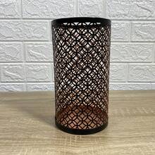Set Of 3 Nordic Style Hollow Iron Candle Holders, Vintage Hollow Iron Candle Tubes, Decorative Atmosphere Home & Office Ornament Set, 3 PiecesCandle Holder Craft Decor For Living Room And Bedroom - LKZT-1A (Hollow 3-piece Set) - View 7