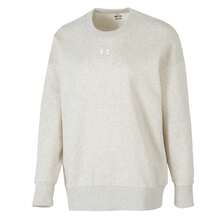 Under Armour Rival Thermal OS 圓領運動衫/套頭衫，保暖內裡，寬鬆版型，女款運動健身保暖上衣 1379491-784 - 米色 - 查看 1