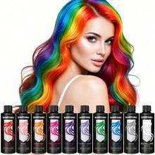 Larutan Pewarna dan Pengeriting Rambut, Warna, Formula Lembut, Pewarnaan Rambut Sendiri (DIY), Cocok untuk Mengubah Warna Rambut untuk Pakaian Sehari-hari, Riasan Pesta, Highlight, 268ml - MultiWarna - View 1