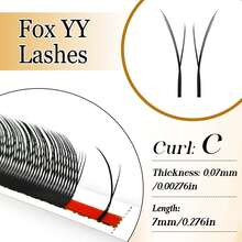 CoMango 12Rows C/D Fox YY Eyelash Extension Three Layers Y Shaped 0.07MM Premade False Lashes Left And Right YY Fox Eyelashes Elongated Your Eyes - View 24