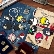 1pc Naruto Anime Chibi Enamel Metal Pendant Keychain, Uzumaki Naruto Sasuke Sakura Kakashi Keyring, Cartoon Cosplay Accessory Fan Gift - Multicolor - View 5