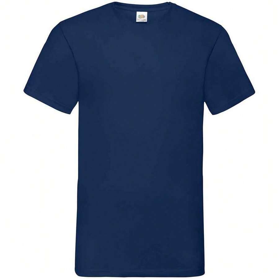 Fruit Of The Loom Mens Value V Neck T-Shirt - Navy - View 1